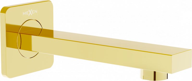 Wylewka Mexen Mexen Cube wylewka wannowa ścienna złota - 79370-50