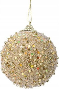 Kaemingk Bombka choinka nietłukąca brokatowa 8 cm