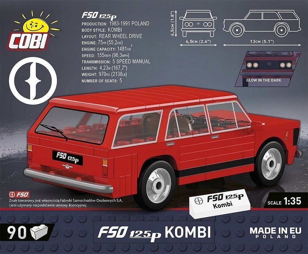 Cobi COBI CARS Youngtimer FSO 125p Kombi 90kl 24603