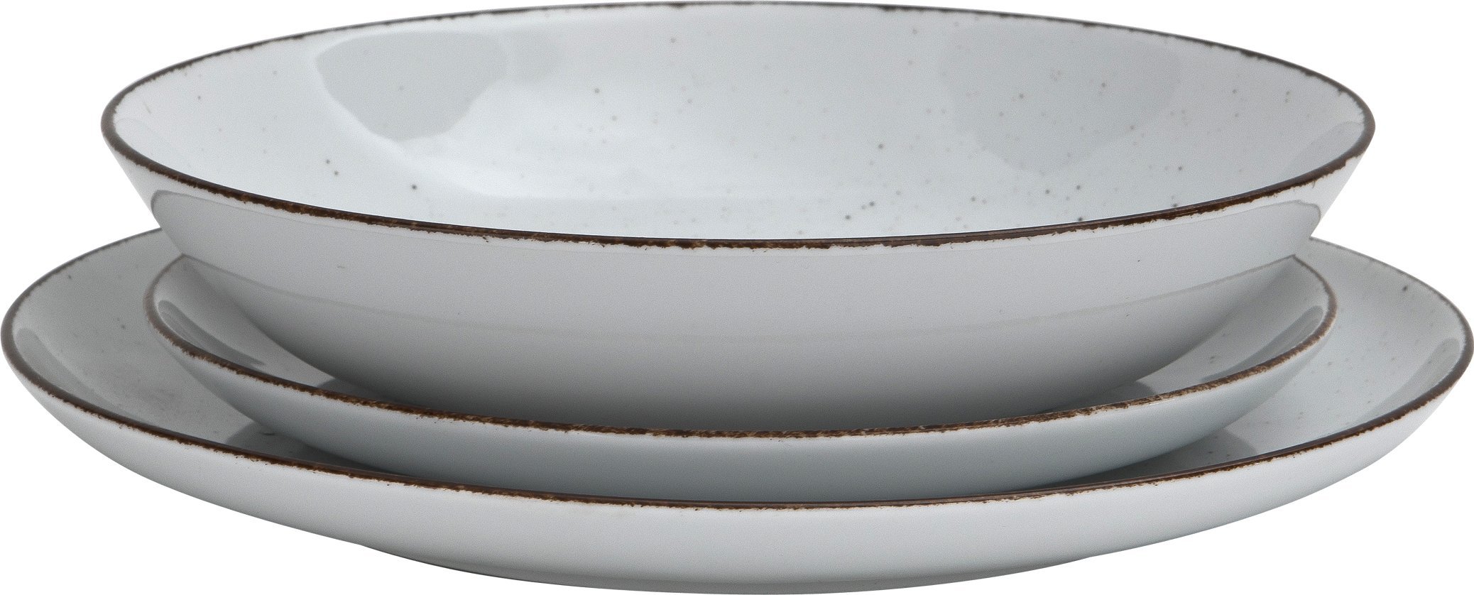 Chodzież Komplet talerzy dla 6 osób City biały 18 el.