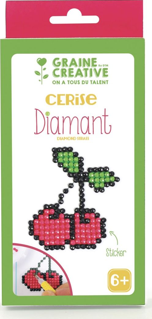 Graine Creative Naklejka Diamentowa Mozaika Wiśnie