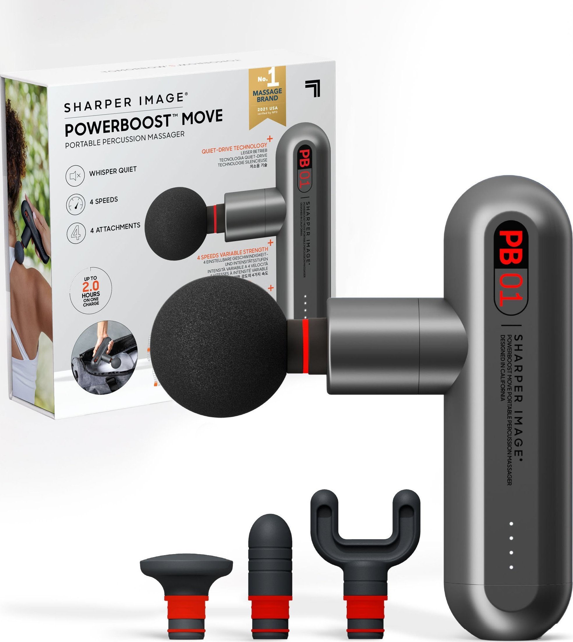 Sharper Image Powerboost massage gun