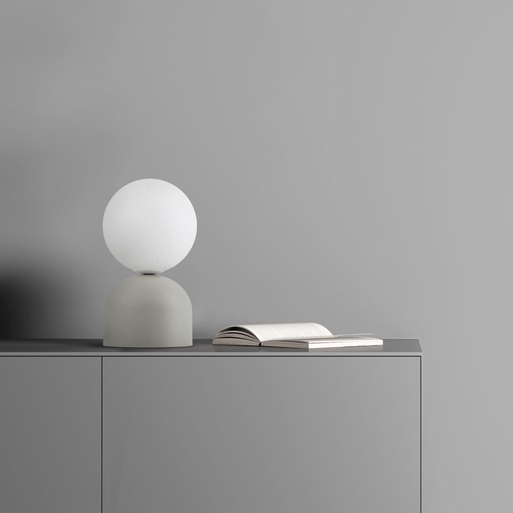 TK Lighting Miki 16038 lampa stołowa lampka 1x8W G9 beżowa/biała