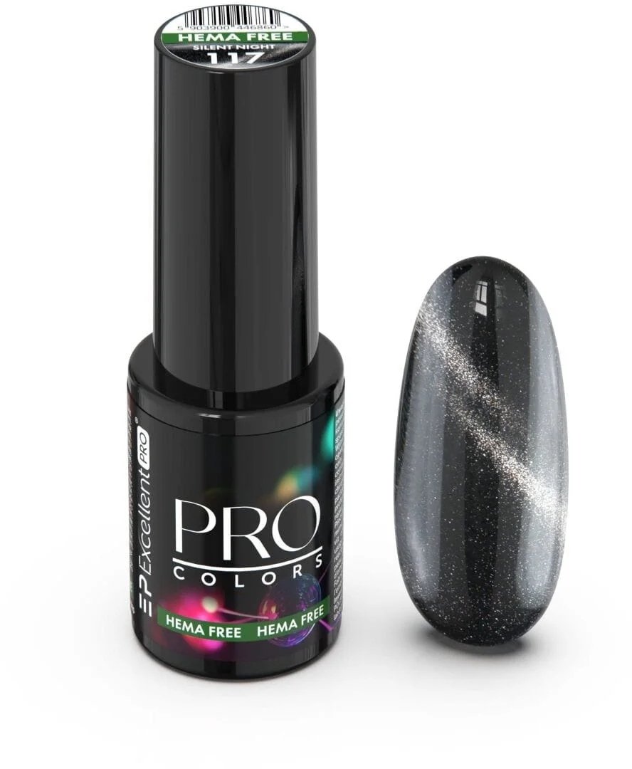 Cosmetics Zone EXCELLENT PRO_Pro Colors Cat Eye lakier hybrydowy 117 Silent Night 7g