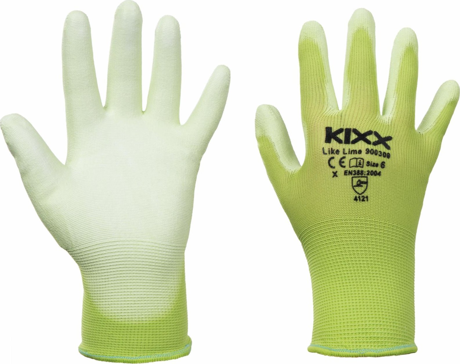 CERVA LIKE LIME - rękawice mechaniczne powlekane 8