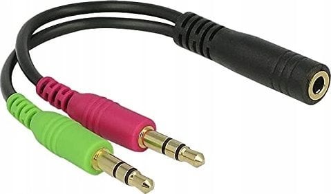 PremiumCord PREMIUMCORD Adaptér 4pólový jack3,5mm pro sluchátka a mikrofon, 30cm