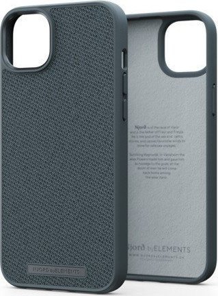 Njord by Elements Etui z tkaniny Tonal do iPhone 14 Plus ciemny szary