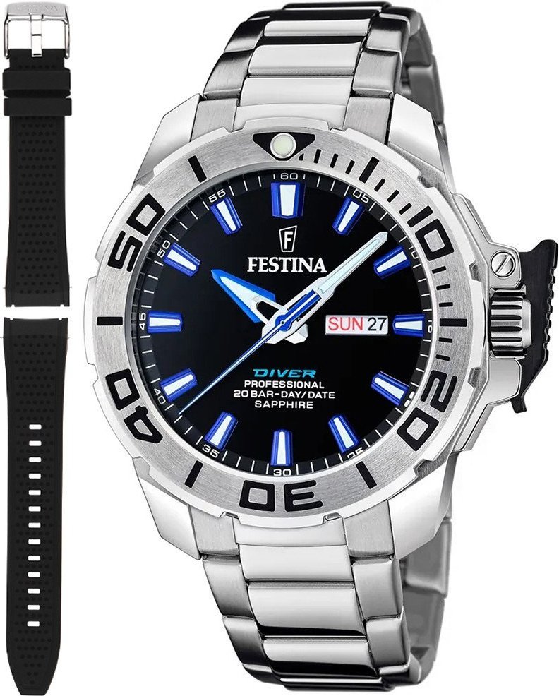 Zegarek Festina Zegarek męski Festina F20665-3 srebrny