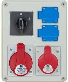 Pawbol Rozdzielnica R-BOX 240 1x32A/5P 1x16A/5P 2x250V, wył. 0/1 IP44 (B.1094W)