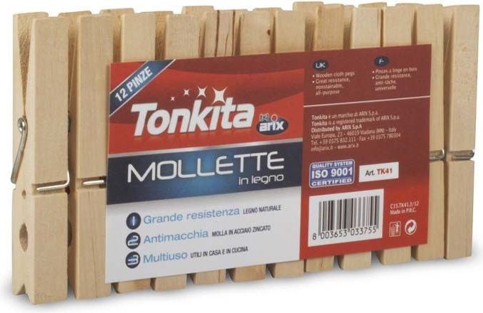 Arix Klamerki spinacze drewniane 10szt TK41