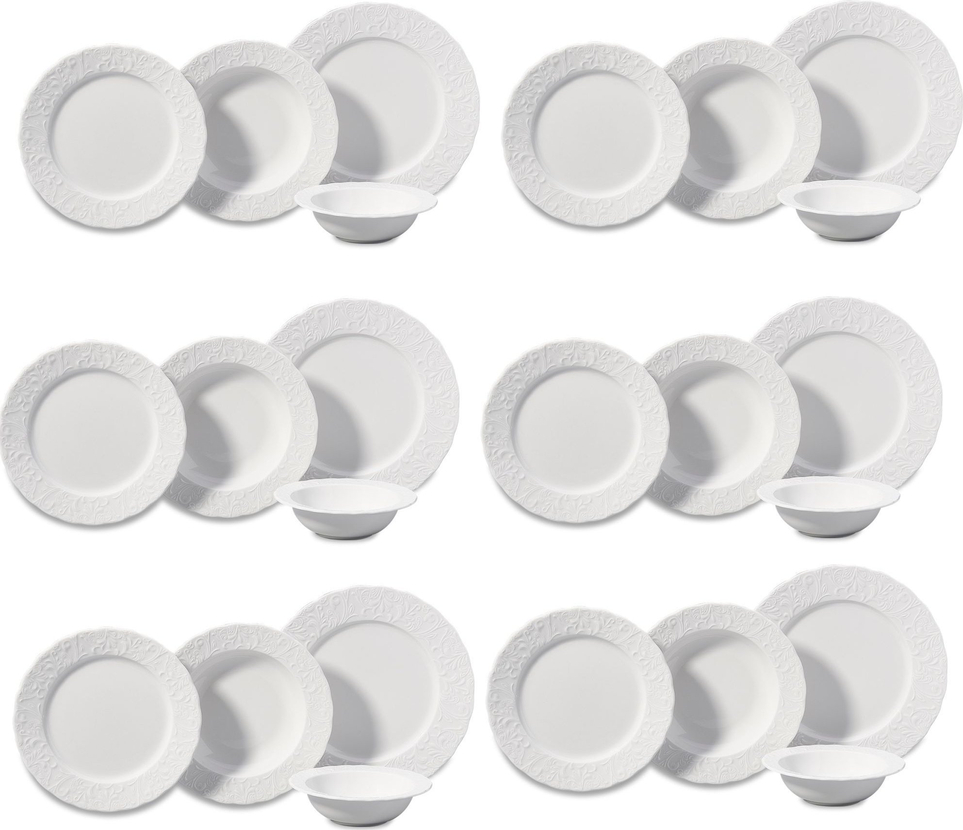 KORKMAZ Korkmaz A8341 Perla Collection 24 elementowy zestaw obiadowy