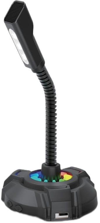 HP, komputerowy mikrofon, DHP-1100C, czarny, lampka LED USB Hub