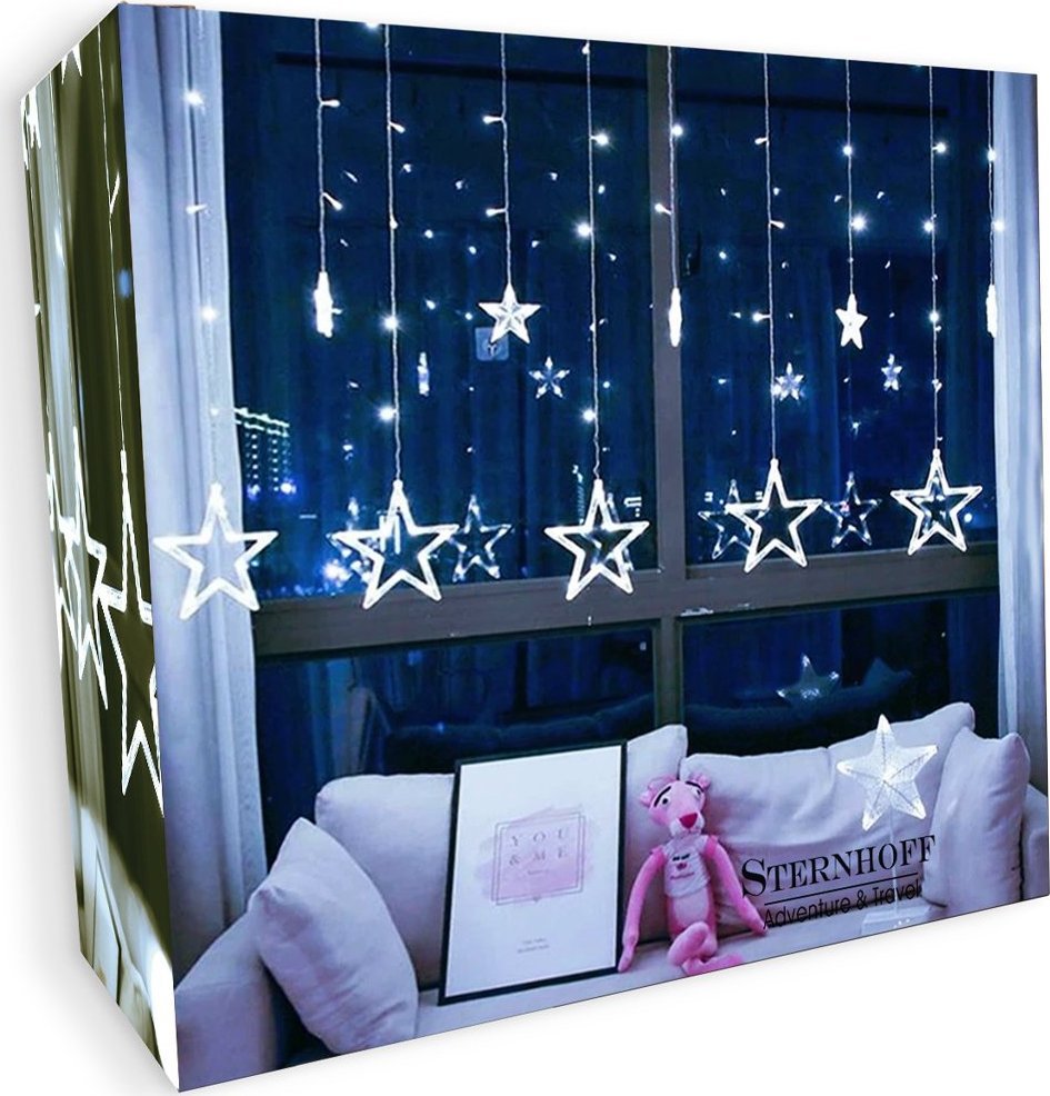 Lampki choinkowe Sternhoff 138 LED białe zimne