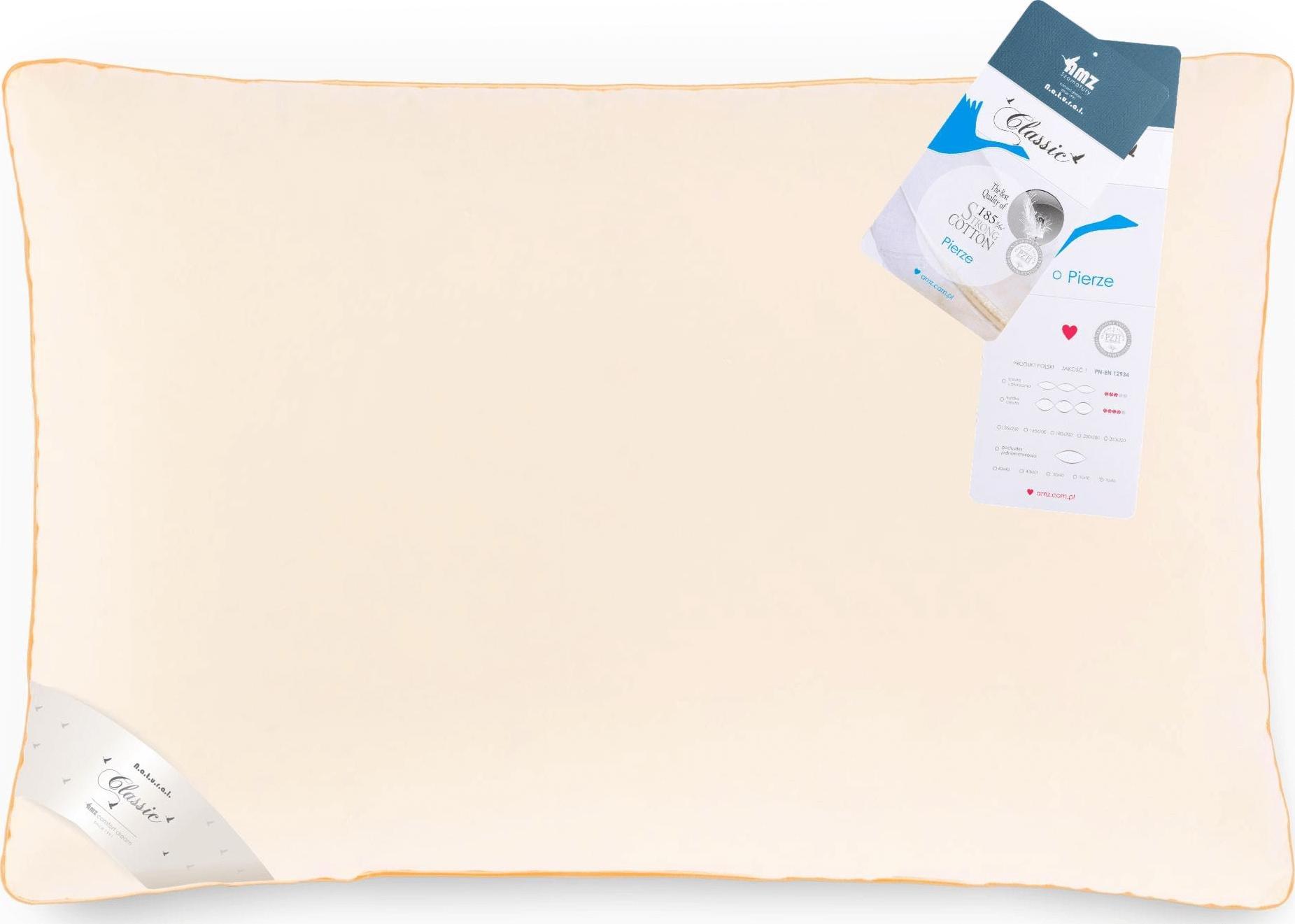 AMZ Poduszka 40 x 60 Natural Classic Pierze Krem