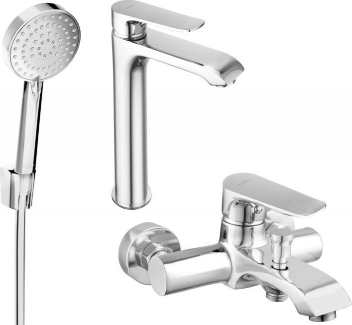 Bateria wannowa Mexen Mexen Pecos R75 zestaw wannowy, chrom - 72713R75-00