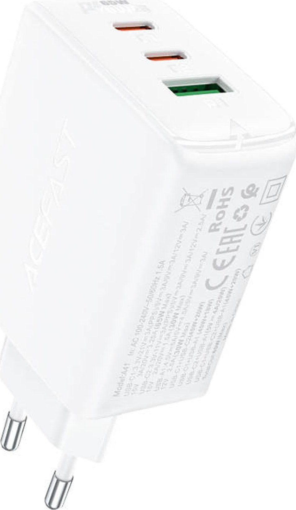 Ładowarka Acefast A41 1x USB-A 2x USB-C 1.5 A (A41 white)