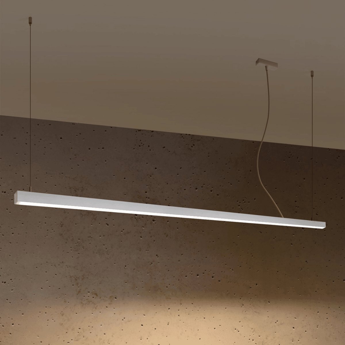 Lampa wisząca Thoro Wisząca lampa Pinne TH.228 Thoro LED 50W 3000K listwa nad wyspę biała