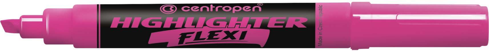 Centropen TEXTMARKER CENTROPEN 8542 RÓŻOWY FLEXI ZAKREŚLACZ MIĘKKA KOŃCÓWKA