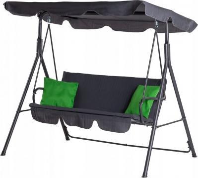 Ołer Garden Huśtawka ogrodowa z daszkiem dla 3 osób grafit VIP