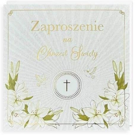 Zaproszenie Chrzest 5szt