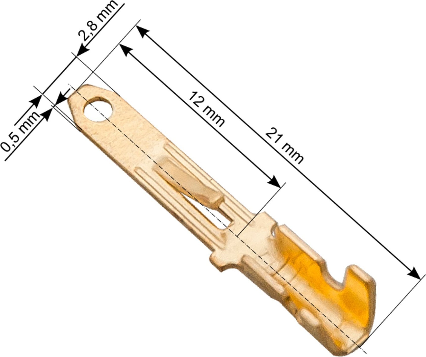 Blow 43-100# Konektor nieizol. płaski męski 2,8/12