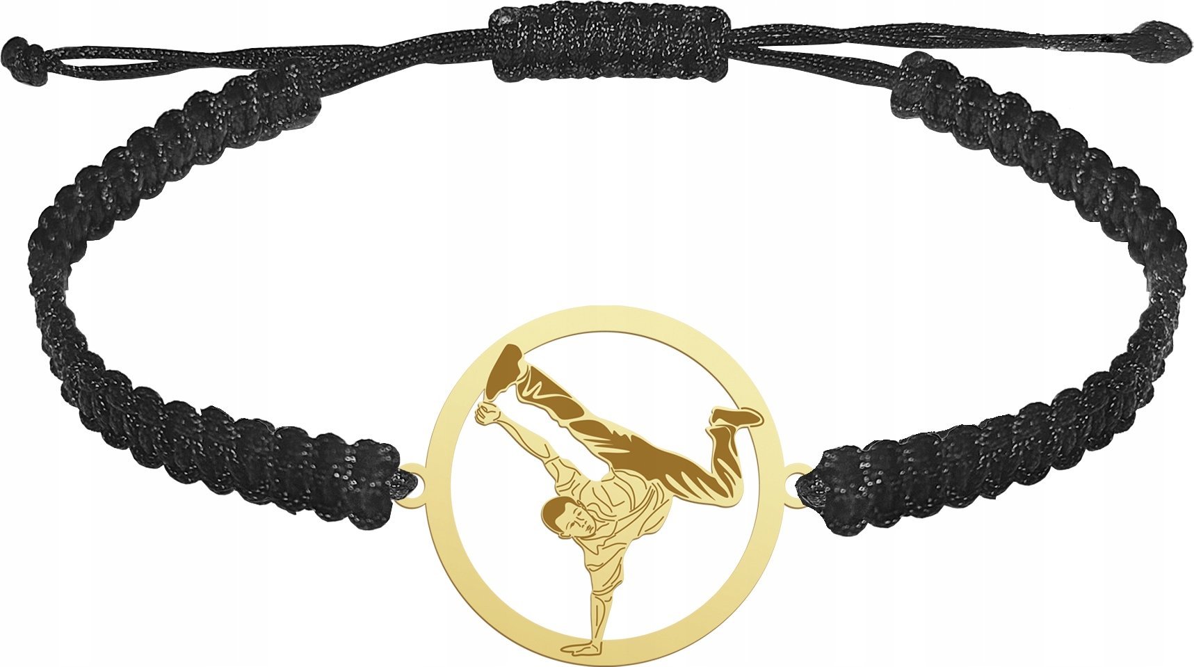 Radziszewska Jewellery Bransoletka Złota Taniec Breakdance Makrama Prezent 925 GRAWER GRATIS