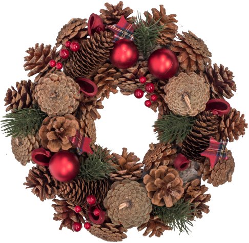 Wianek Świąteczny Czerwony 30 cm