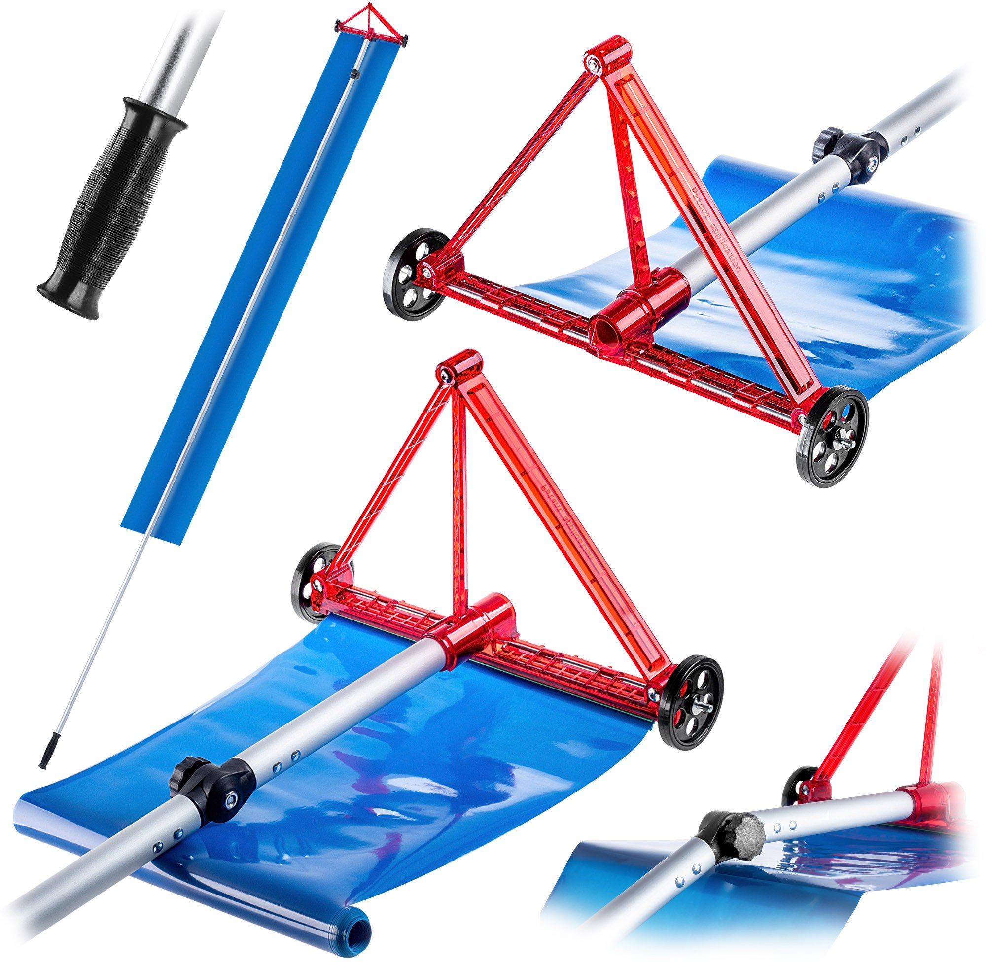 Zgarniacz śniegu grabie do dachu regulowany dachowy mocny łopata 440 cm