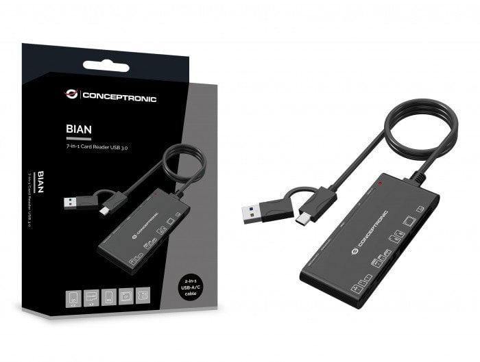 Czytnik Conceptronic BIAN10B 7-in-1 Card Reader USB 3.0