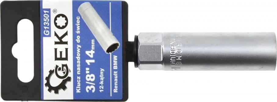 Geko KLUCZ NASADOWY DO ŚWIEC 3/8" 14MM 12KĄTNY RENAULT BMW (20/100) G13501 GEKO