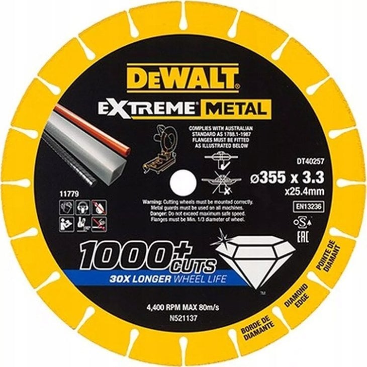 Dewalt tarcza extreme metal 355x25.4x3.3mm