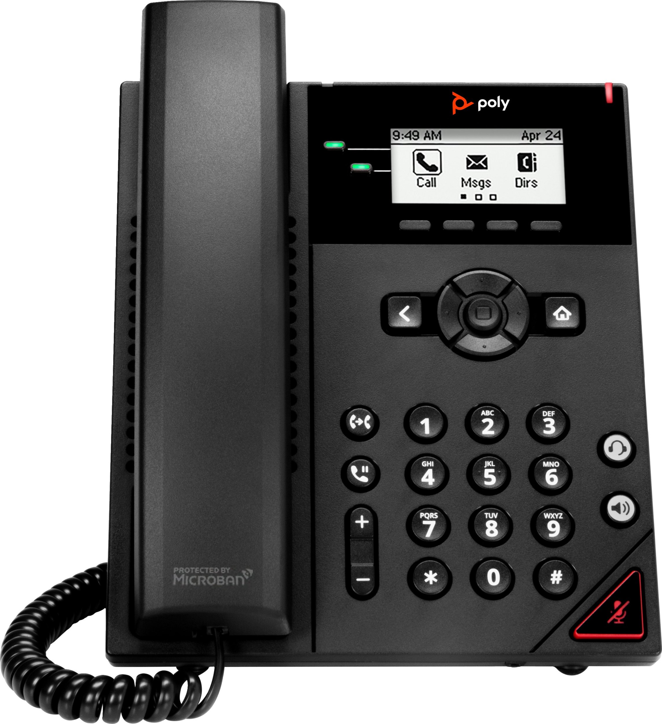 Telefon Poly POLY 2-liniowy telefon IP VVX 150 z obsługą zasilania PoE