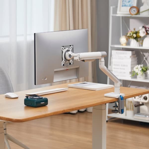 Alterzone Alterzone Arm One USB Aluminum Monitor Arm, 2 x 3.0 USB Ports, Wei
