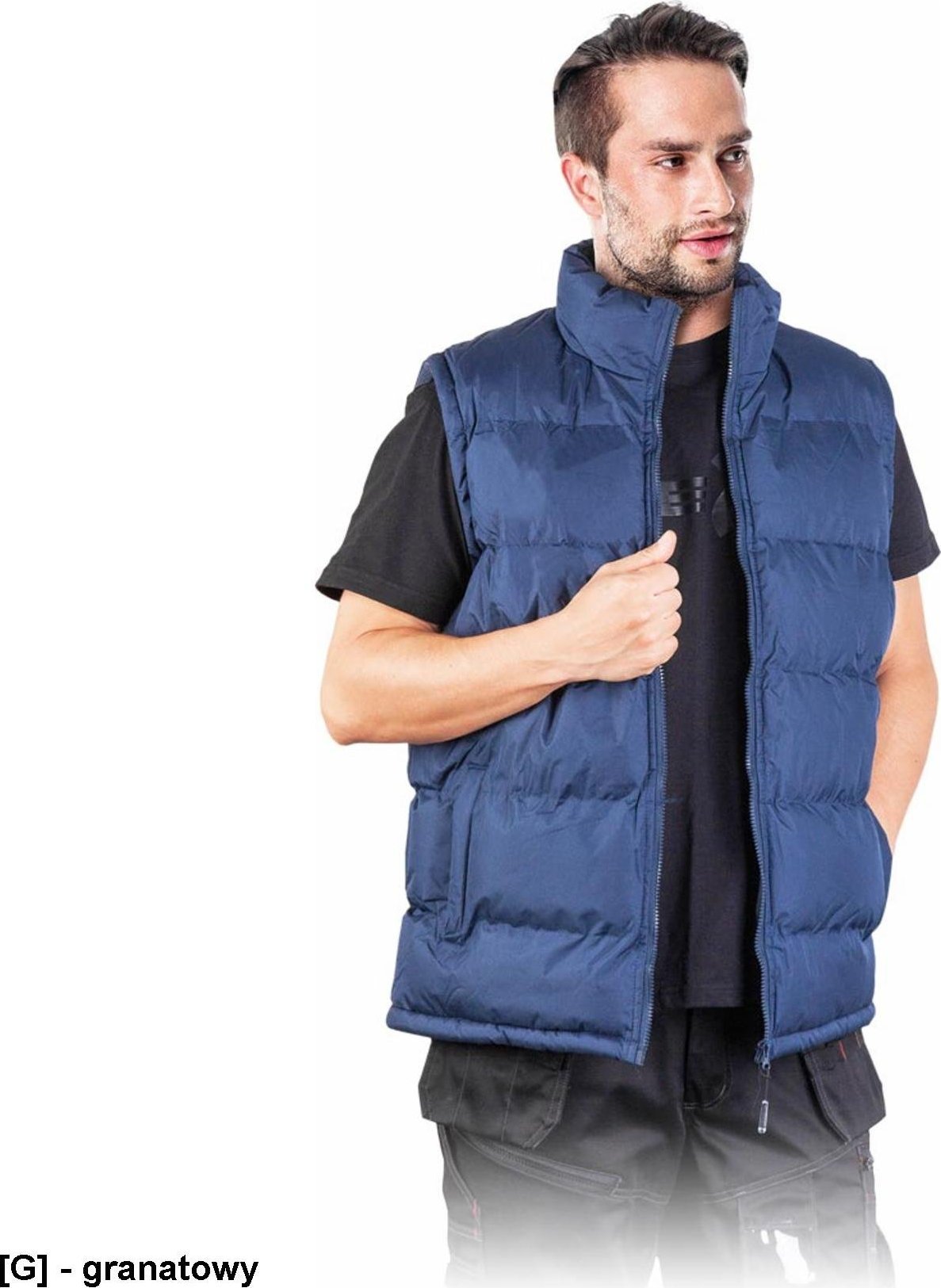 R.E.I.S. HERON - bezrękawnik ocieplany polarem, stójka, zamek błyskawiczny 2XL