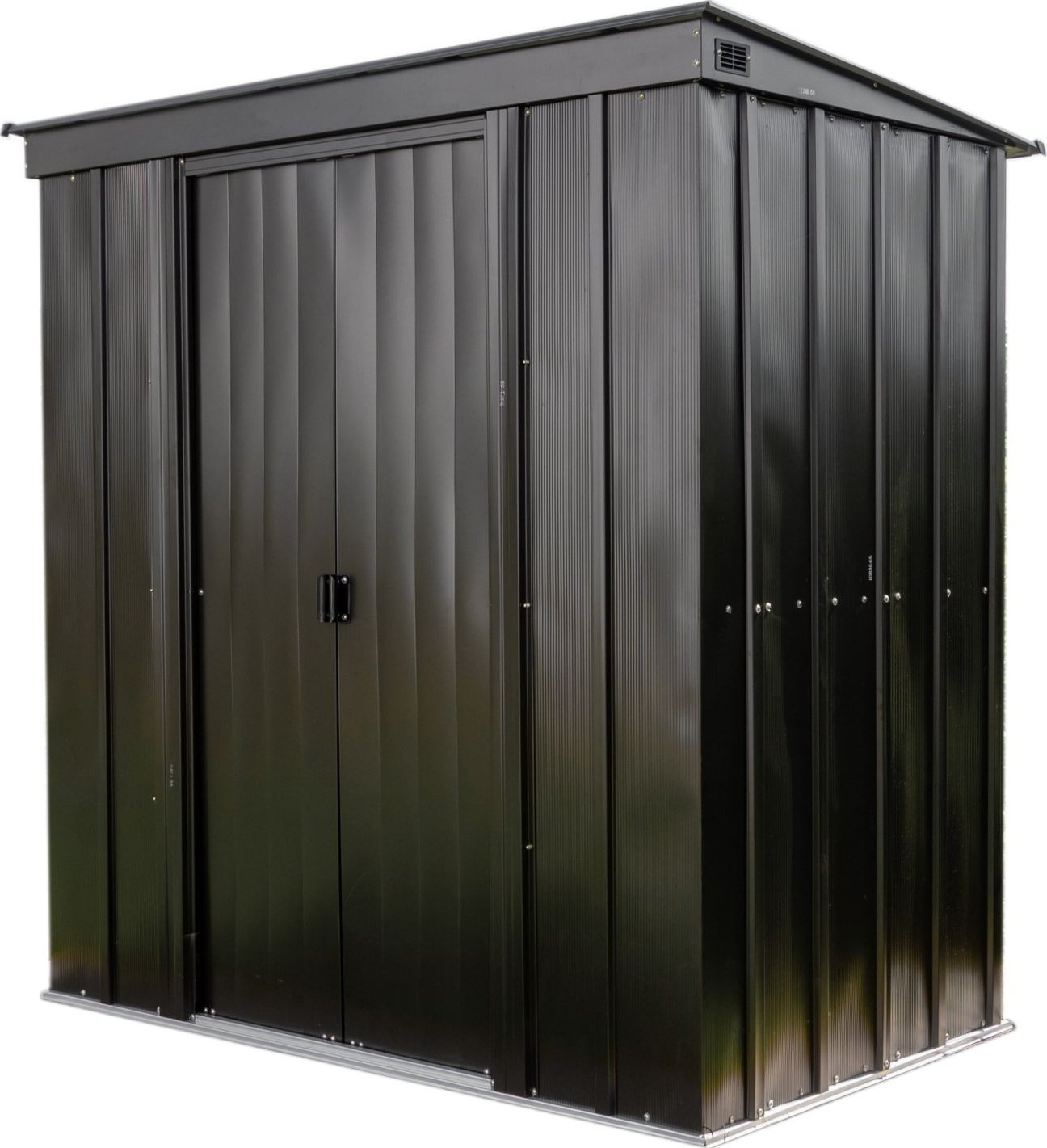 vidaXL Spacemaker Metalowa szopa na narzędzia 64 Onyks Czarny 120x195x196cm