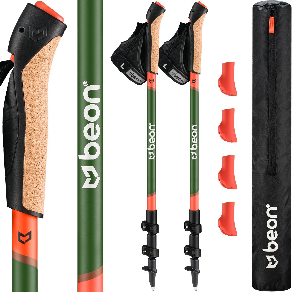 Kije nordic walking Beon NX4 Green