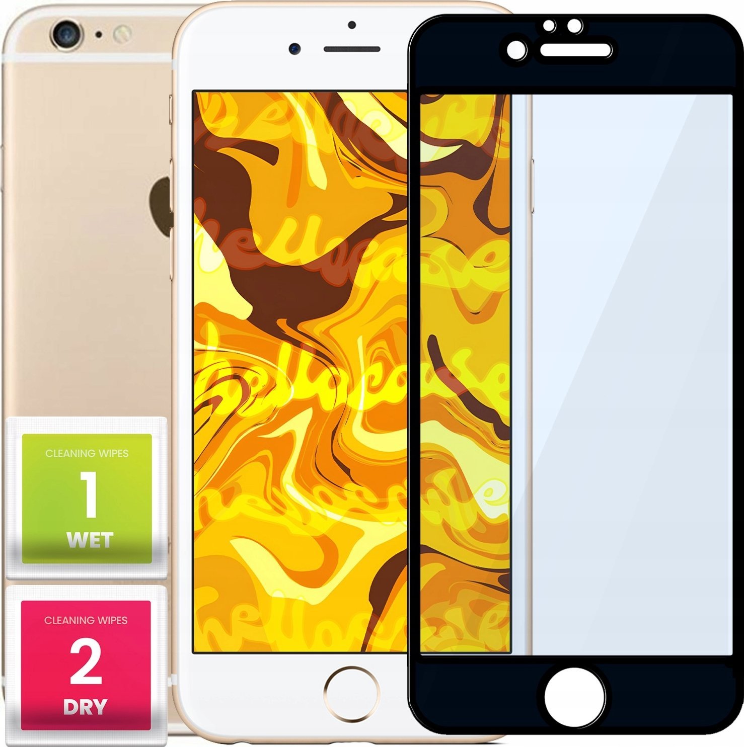 Hello Case SZKŁO HARTOWANE DO IPHONE 6 / 6S PEŁNE NA CAŁY EKRAN SZKIEŁKO OCHRONNE 5D