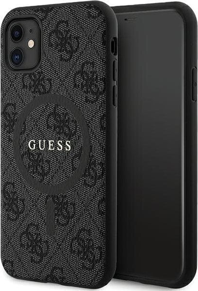 Guess GUHMN61G4GFRK iPhone 11 6.1" / Xr czarny/black hardcase 4G Collection Leather Metal Logo MagSafe