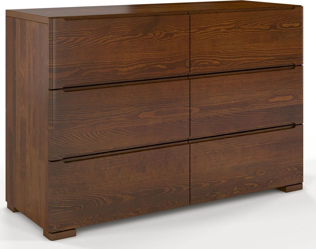 Elior Komoda drewniana 6 szuflad Ventos 5S - Orzech