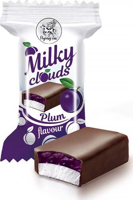 Flying Cow Cukierki z galaretką o smaku śliwkowym i pianką 1 kg