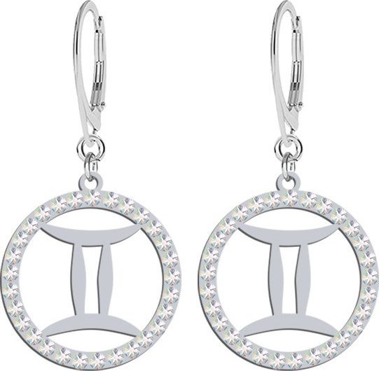 Radziszewska Jewellery Kolczyki ze Znakiem Zodiaku Bliźnięta srebro925