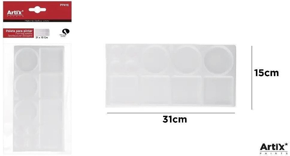 Paleta malarska prostokątna 31x15cm