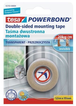 Tesa Taśma montażowa przezroczysta 1,5m x 19mm (H5574304)