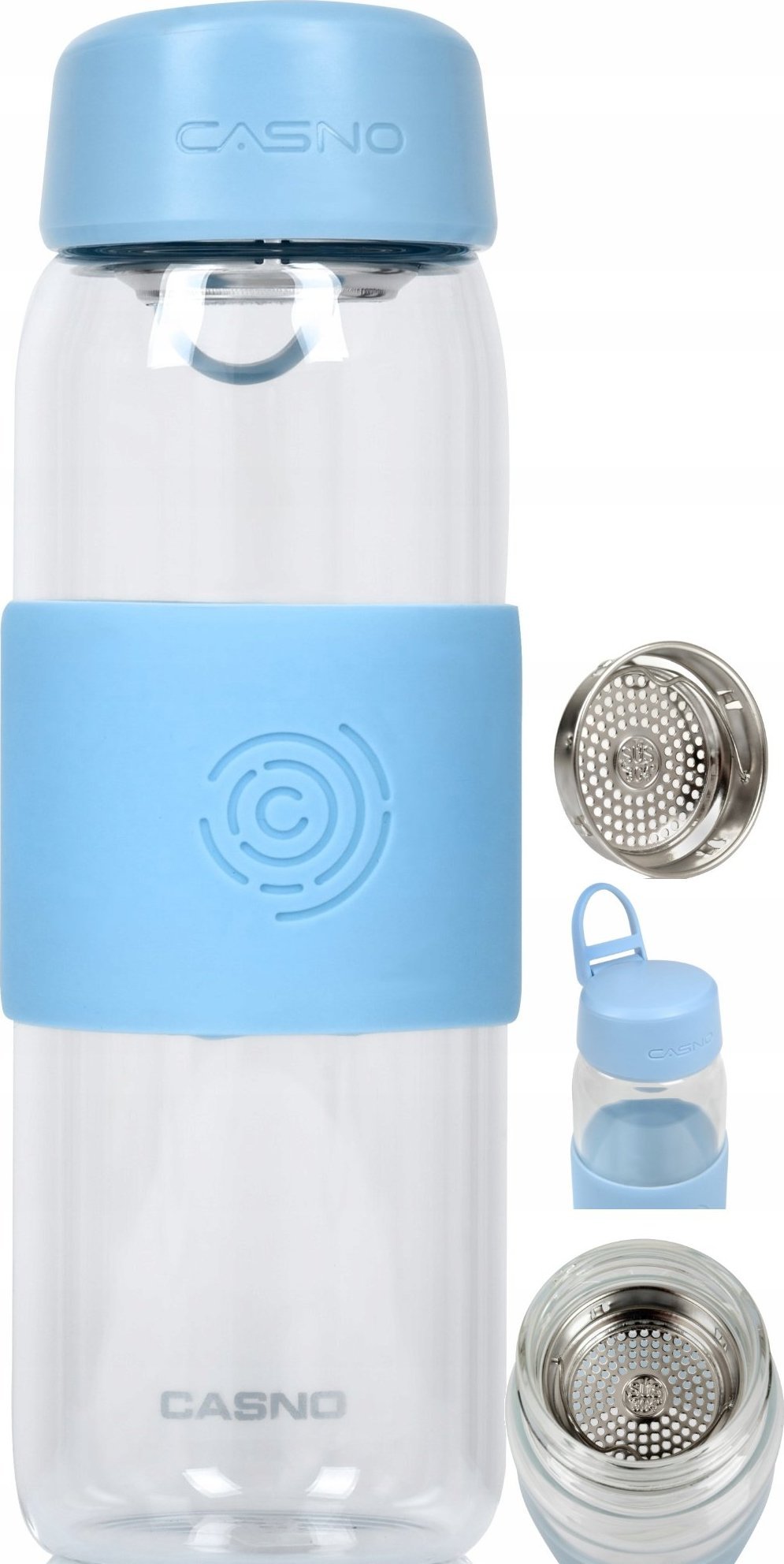 Casno Szklana Butelka na wode filtr na Herbat Casno 0,6L