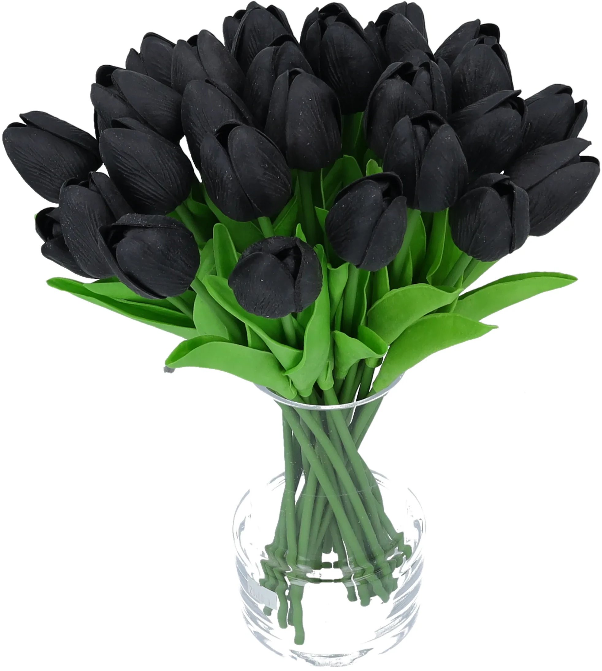 TULIPANY silikonowe na stroik WIELKANOC tulipan do wazonu KWIATY czarne