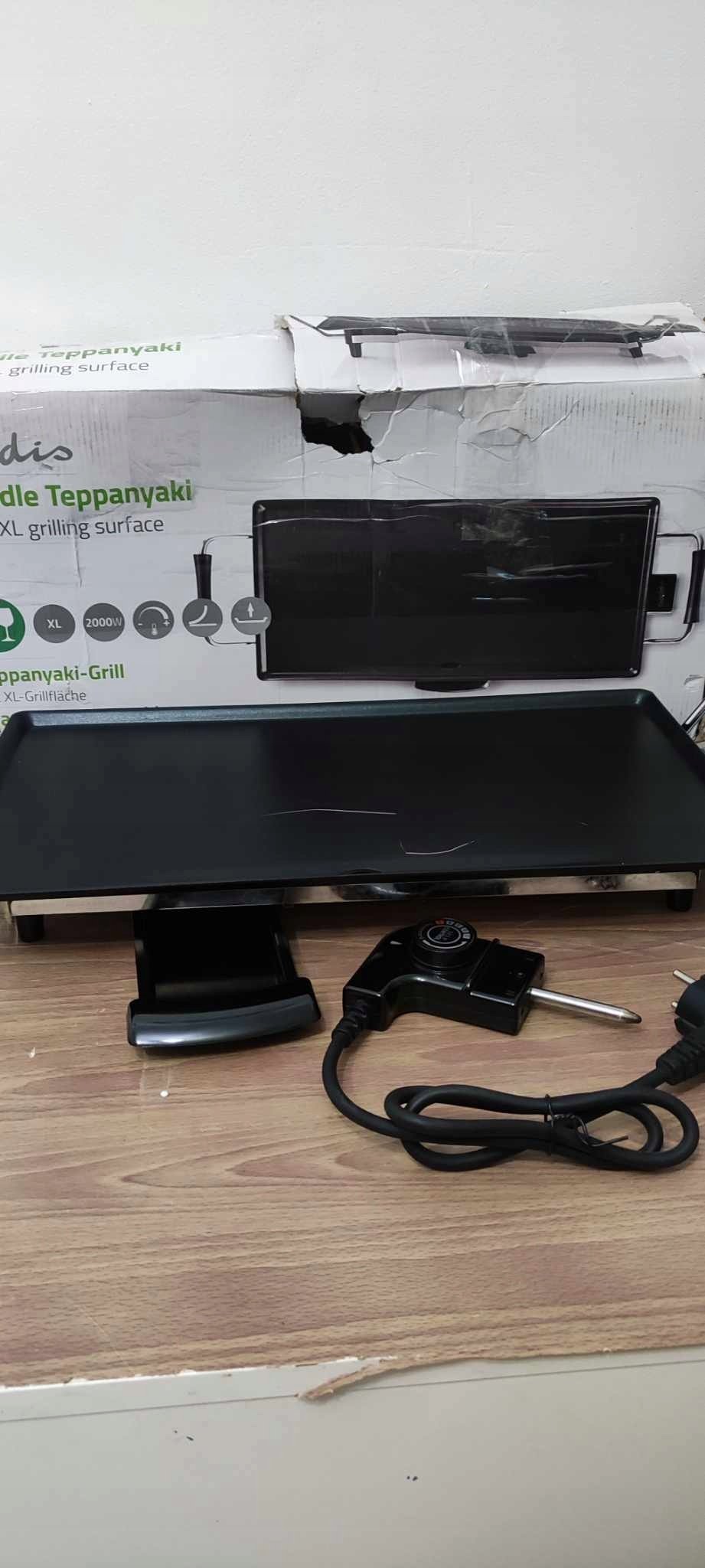 Grill elektryczny Nedis Nedis FCTE110EBK50 grill stołowe