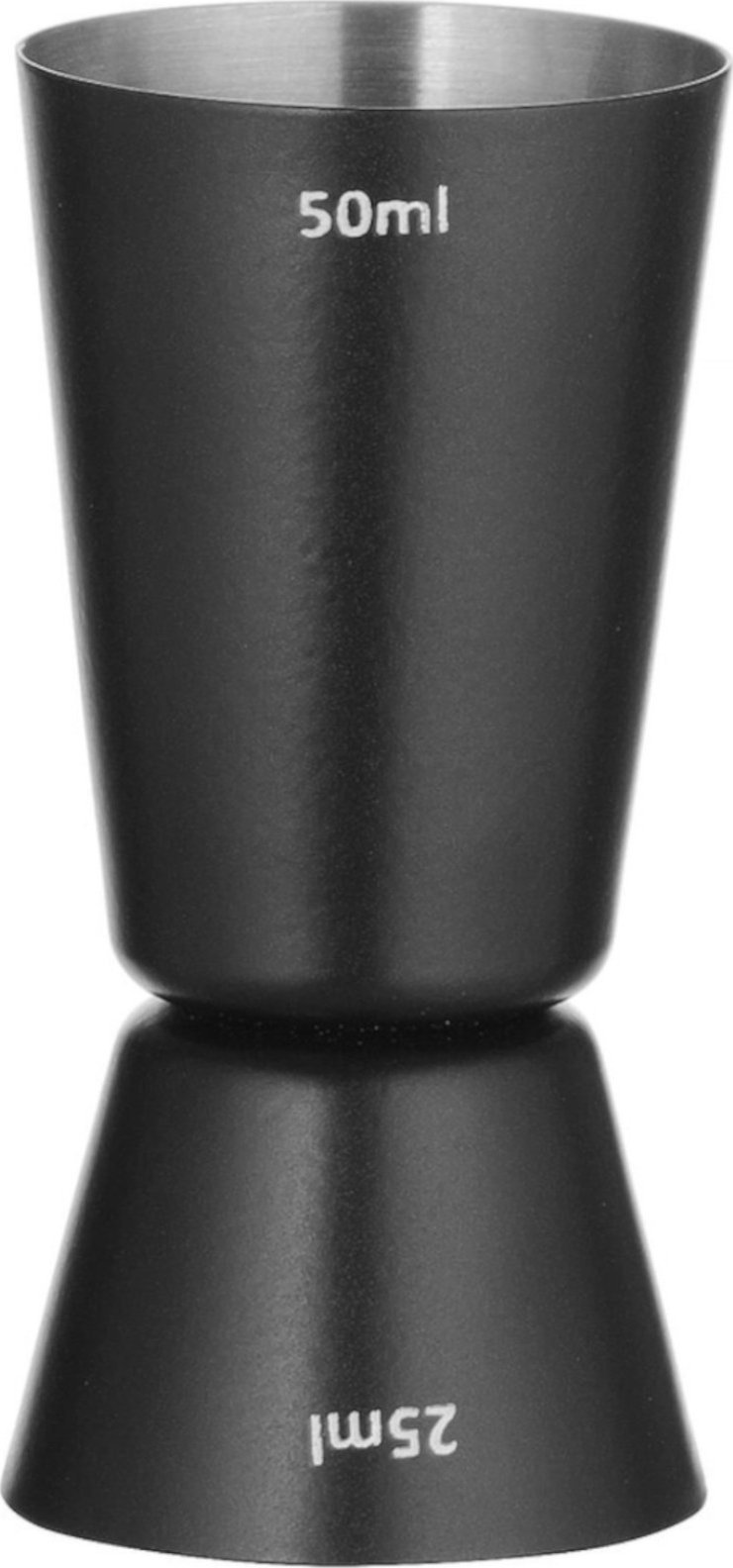 Bar Up Miara barmańska dwustronna do drinków koktajli 25 ml 50 ml - czarna Miara barmańska dwustronna do drinków koktajli 25 ml 50 ml - czarna
