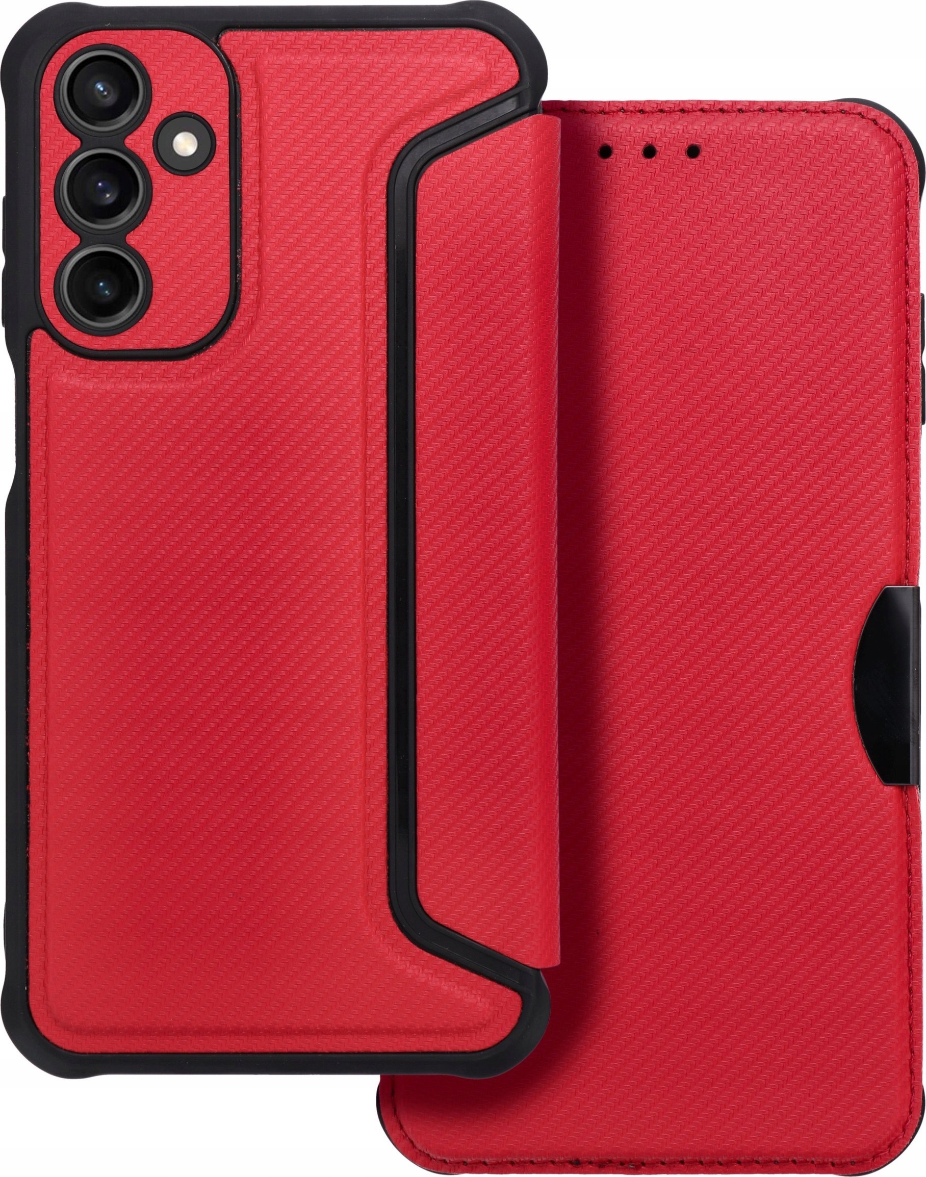 OEM Kabura RAZOR Book do SAMSUNG A15 4G / A15 5G czerwony