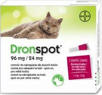 Bayer Bayer Dronspot Pipety dla Dużego Kota 5 kg - 8 kg 2 x 1,12 ml