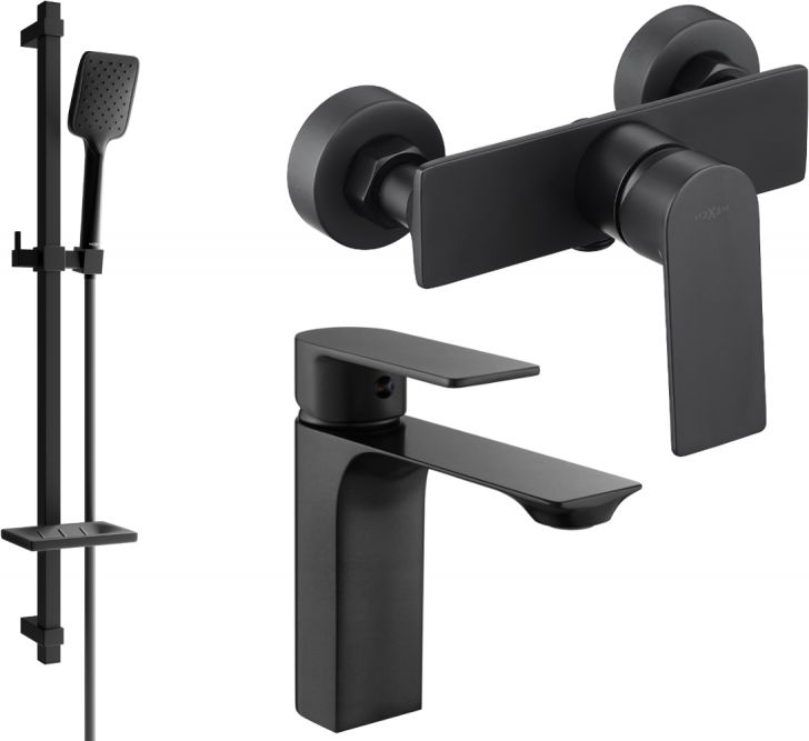 Mexen Mexen Alexa DQ62 zestaw prysznicowy, czarny - 71204DQ62-70